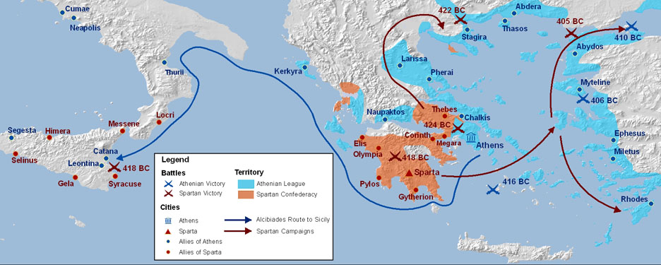 peloponnesian war map